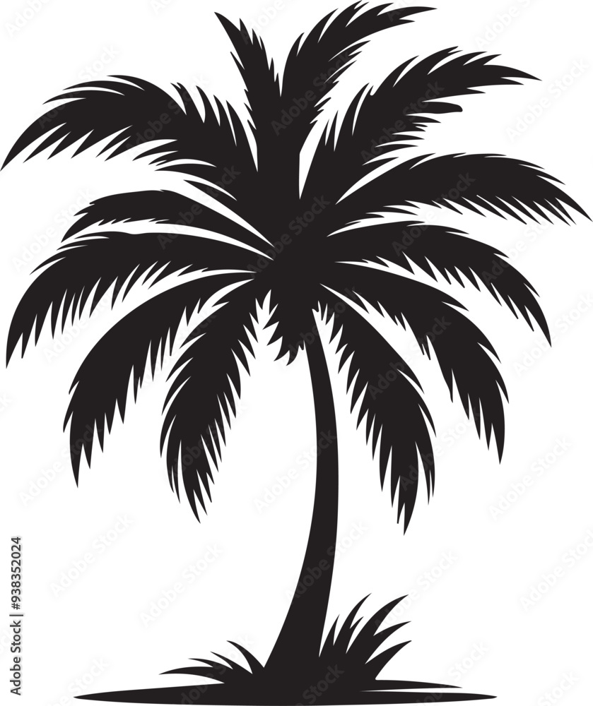 Palm Tree Silhouettes vector design on white background Palm Tree Silhouettes vector design on white background