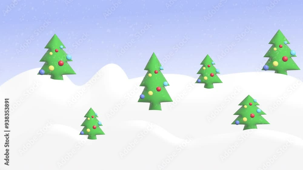 Animated Christmas background with Christmas trees, creates a wonderful Christmas mood Animated Christmas background with Christmas trees, creates a wonderful Christmas mood