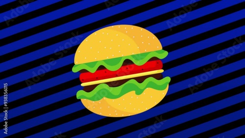 delicious fast food burgers doddle animation photo