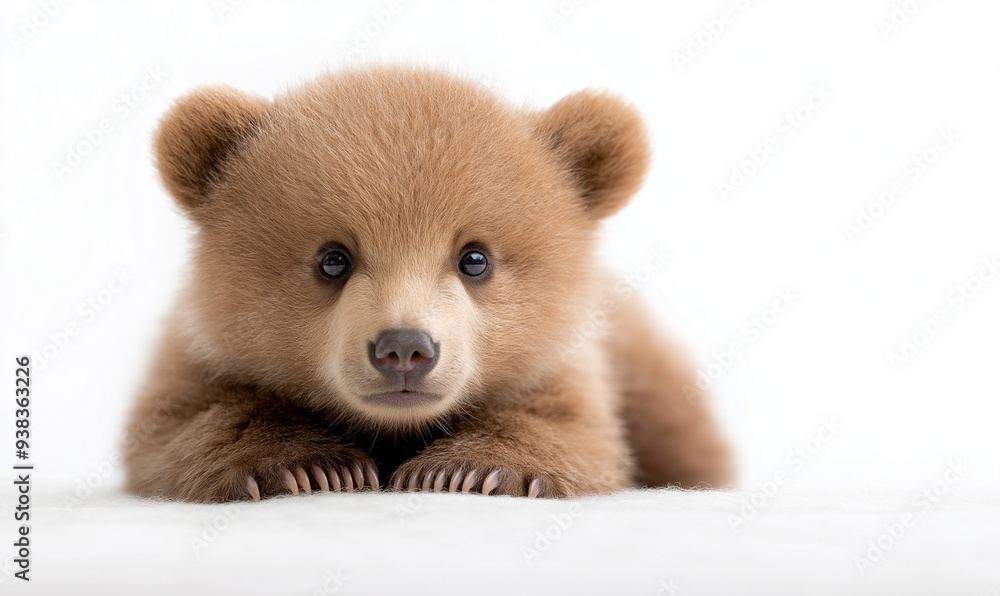 portrait of a cute bear cub. generative ai portrait of a cute bear cub. generative ai