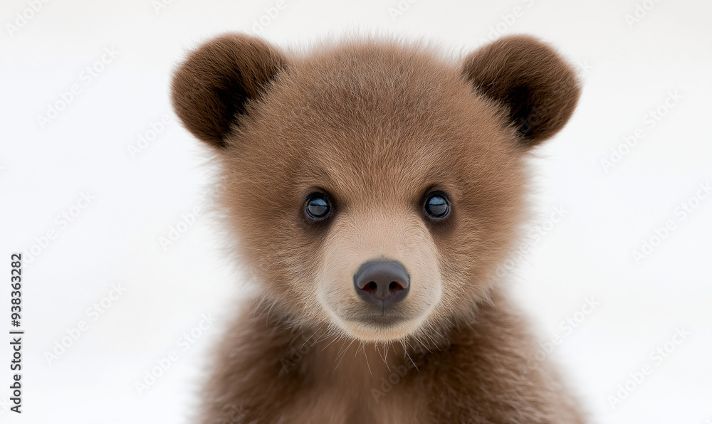 portrait of a cute bear cub. generative ai portrait of a cute bear cub. generative ai