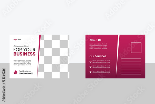 Creative corporate business Modern postcard design template