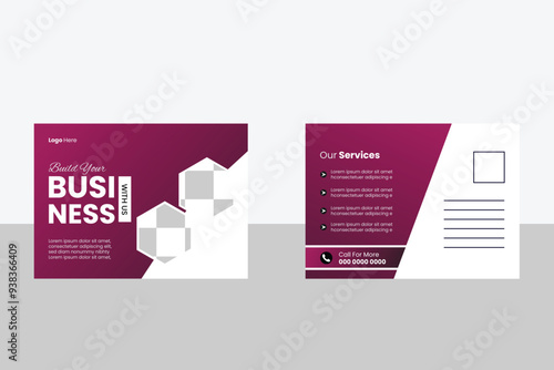 Creative corporate business Modern postcard design template