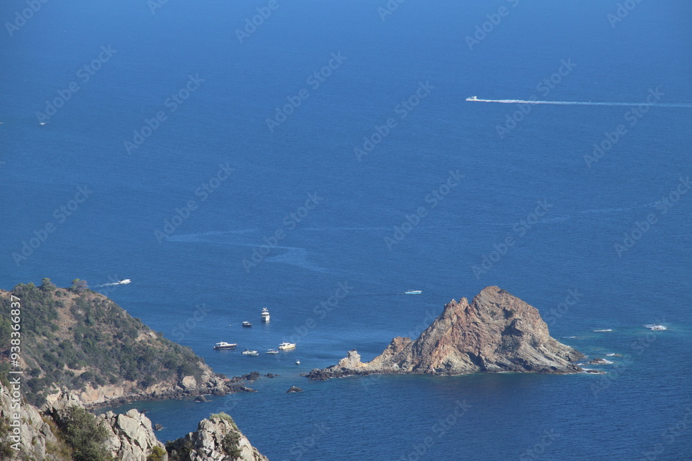 red island located in the promontory of Argentario in the Tyrrhenian Sea in Tuscany, Italy