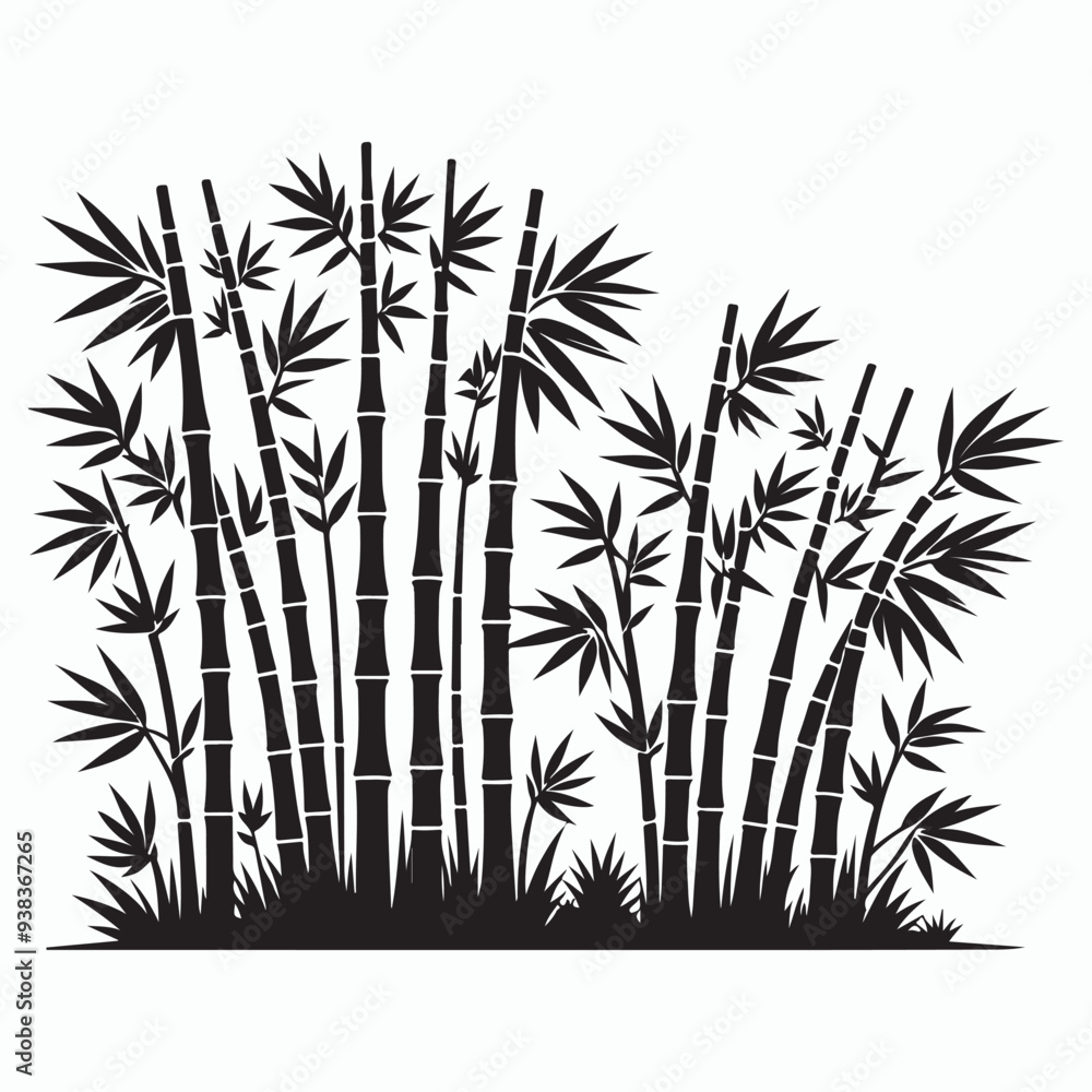 Obraz premium bamboo tree silhouette