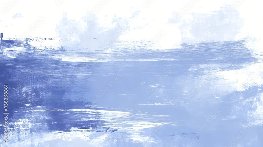Obraz premium A serene abstract background featuring soft blue strokes and textures on a light canvas. 