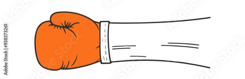 vector illustration of a punching boxing glove