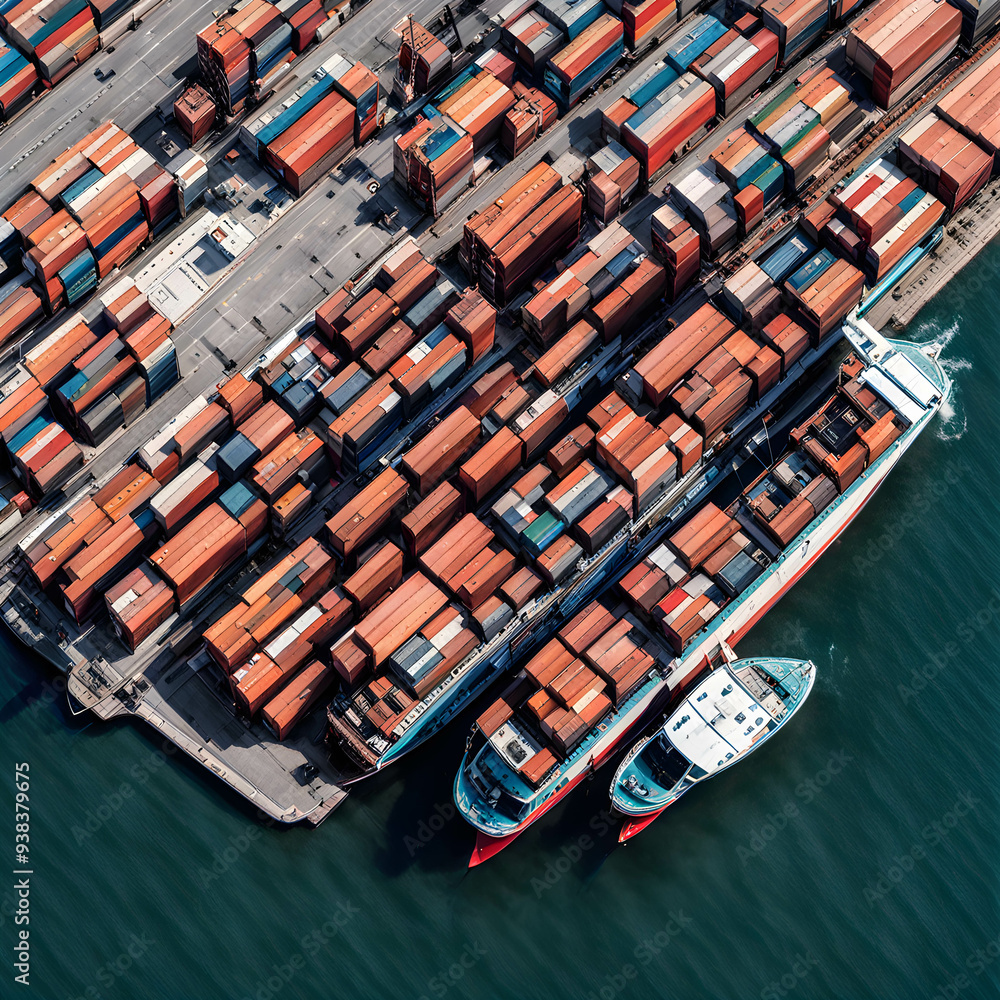 Fototapeta premium international cargo transport vessels