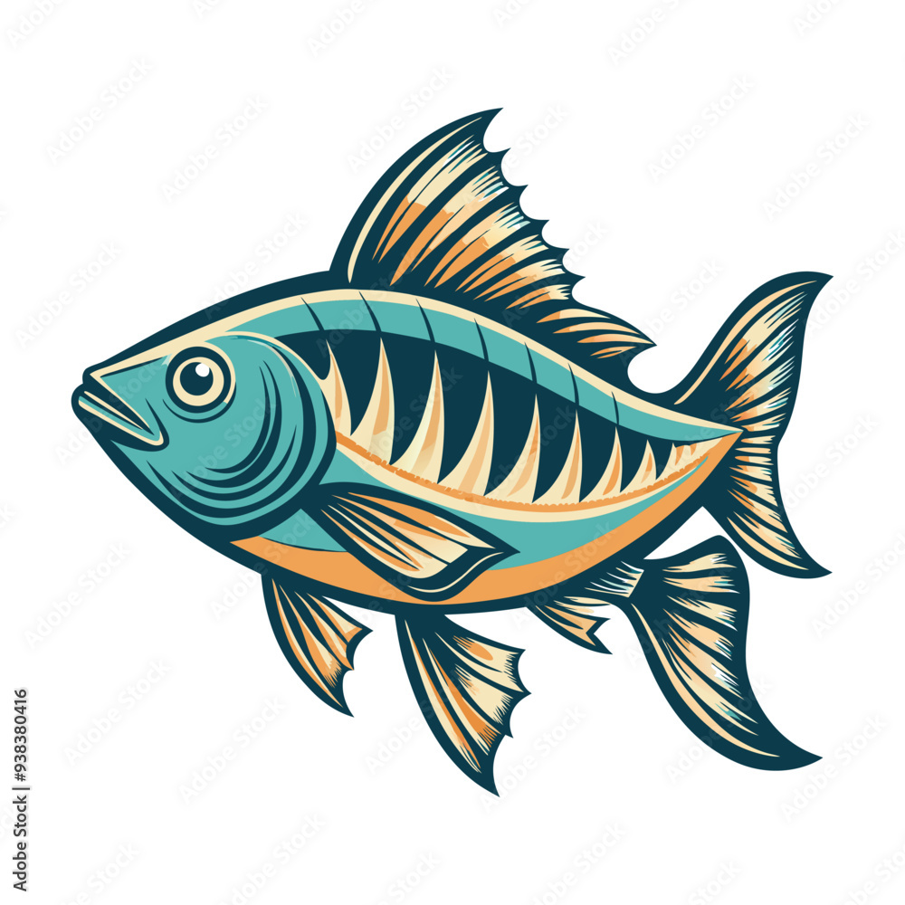 Fototapeta premium vector beautiful fish illustration design