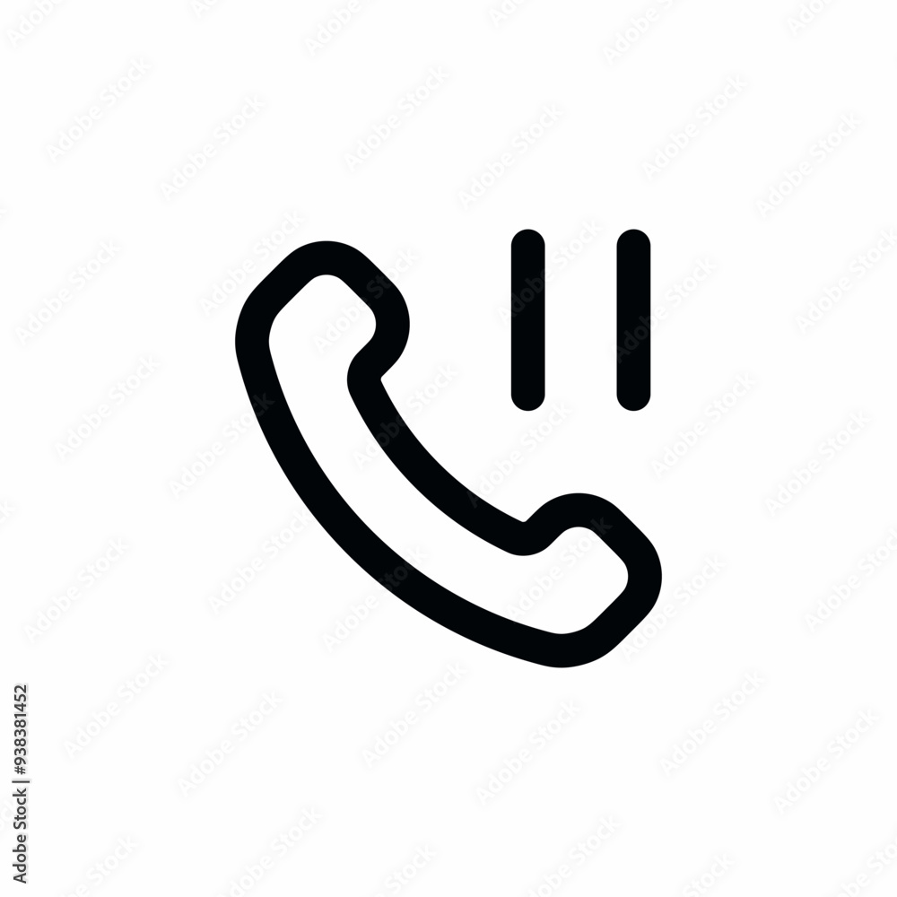 phone call pause icon vector phone call pause icon vector