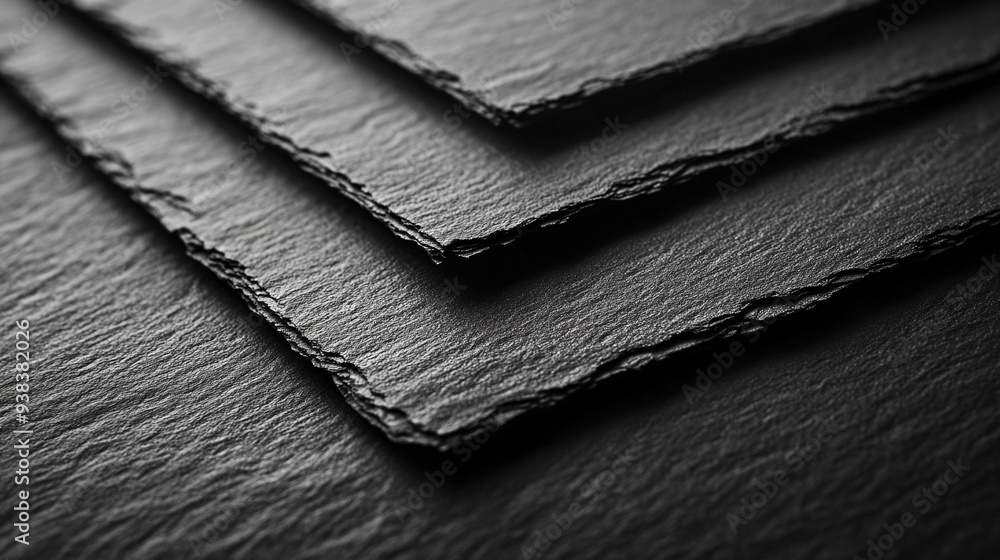 textured black paper sheet with intricate patterns, highlighting its unique surface details. The image conveys a sense of depth, sophistication, and artistic minimalism textured black paper sheet with intricate patterns, highlighting its unique surface details. The image conveys a sense of depth, sophistication, and artistic minimalism