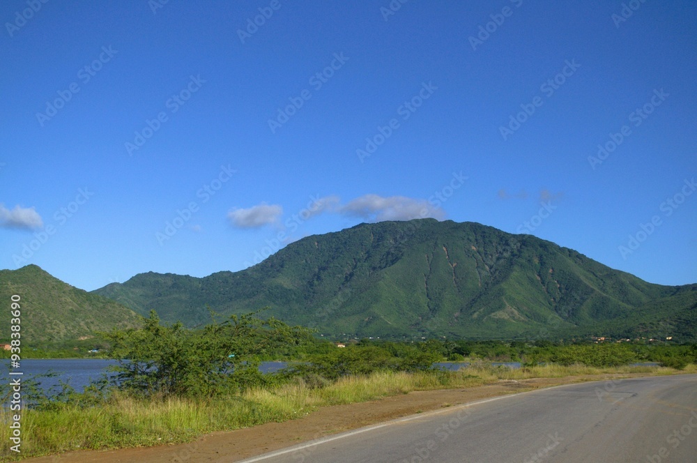Fototapeta premium Landscapes on the island of Margarita, Venezuela. An infinite variety of landscapes can be found in Margarita, beautiful beaches, and green mountains!