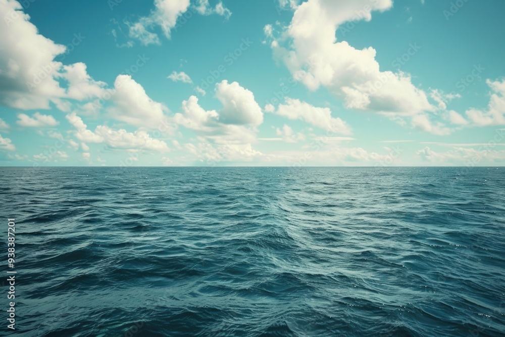 Obraz premium A serene lake surrounded by calm waters and a cloudy sky