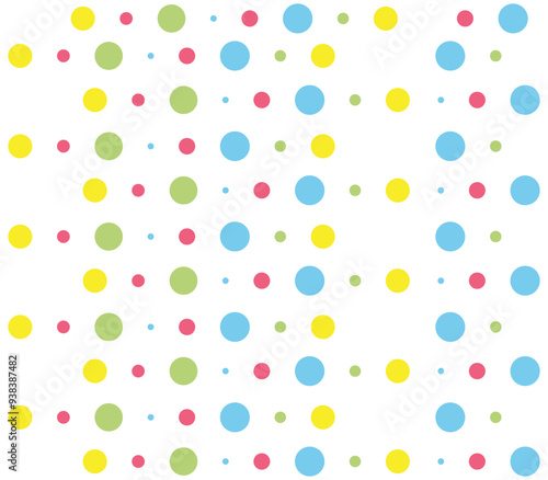 Dot pattern seamless background. Polka dot pattern template Monochrome dotted texture
