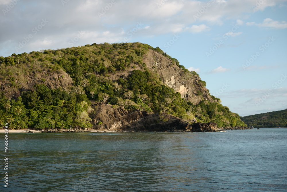 Rocky coastline of an island in Fiji Rocky coastline of an island in Fiji