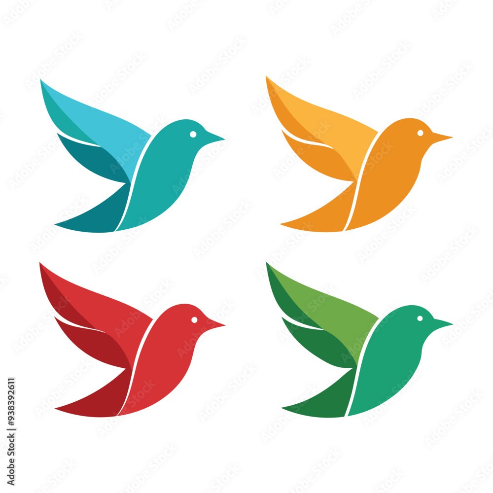 Fototapeta premium Beautiful birds logo design