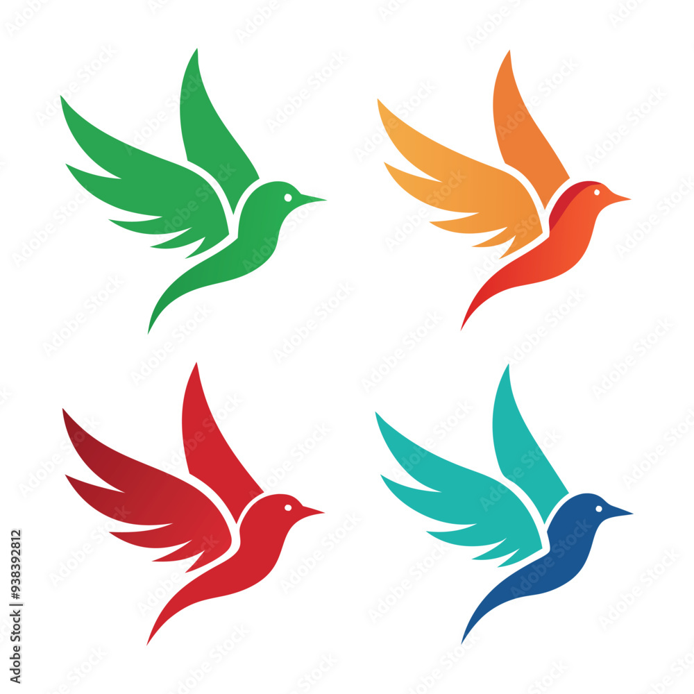 Obraz premium Beautiful birds logo design