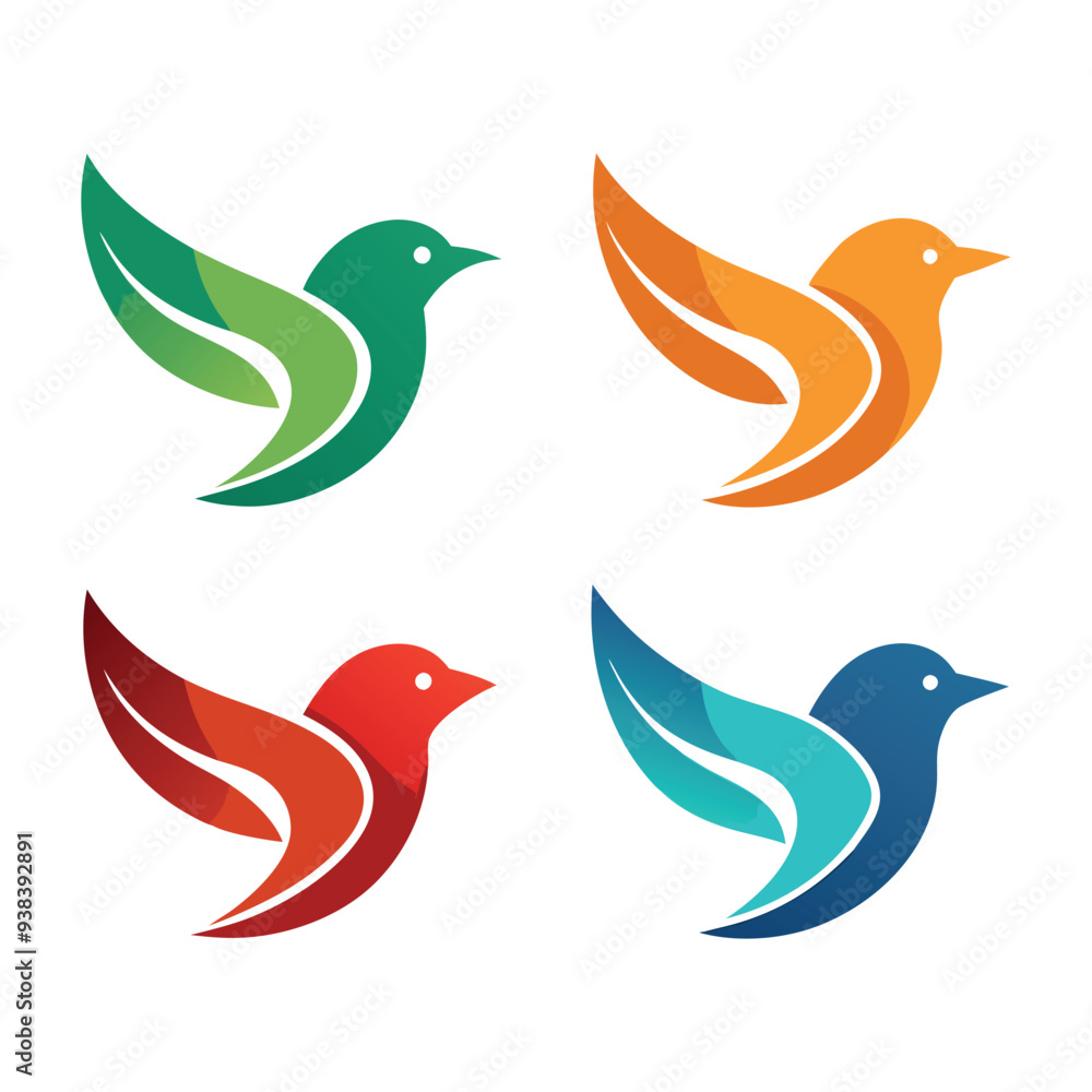 Beautiful birds logo design Beautiful birds logo design