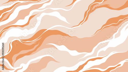 Abstract marble pattern in warm beige and orange tones
