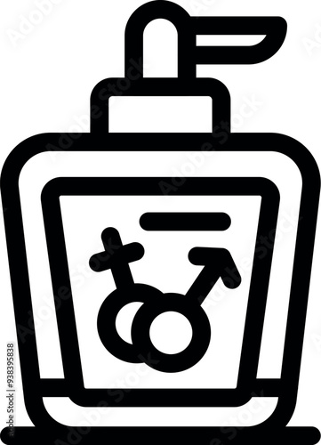 Dispenser bottle is dispensing a gel for enhancing sexual intimacy between men and women