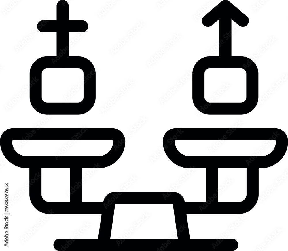 Balance scale weighing the symbols of religion and gender equality, sparking a thought provoking conversation Balance scale weighing the symbols of religion and gender equality, sparking a thought provoking conversation