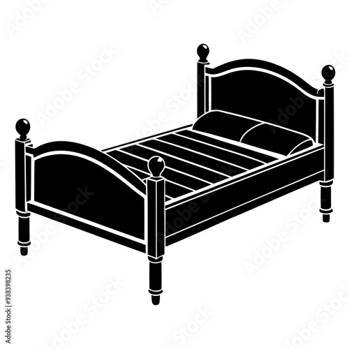 Bed Frame Vector art illustration