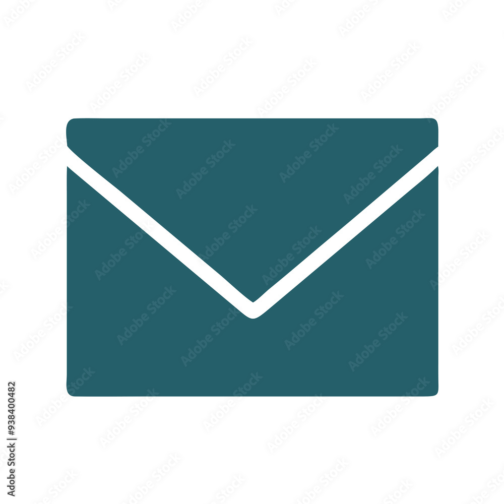 big envelope icon with white lines highlighting the flap and edges big envelope icon with white lines highlighting the flap and edges