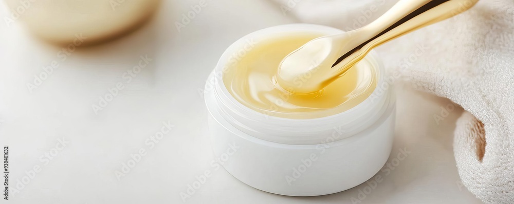 Cleansing balm melting into the skin, luxury skincare, soft and rich Cleansing balm melting into the skin, luxury skincare, soft and rich