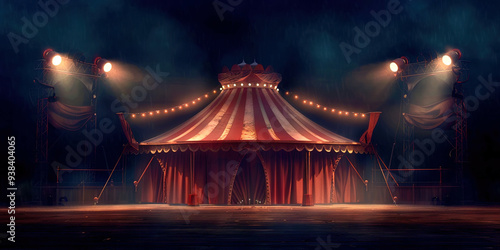 Beautiful circus on a black background