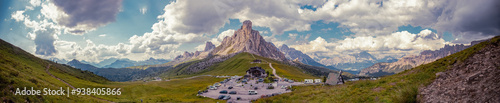 Passo Giau panorama at sunset