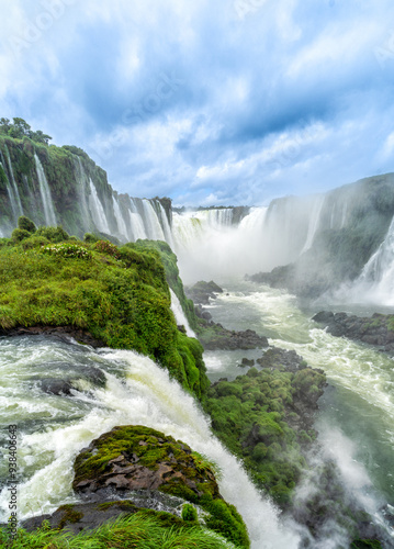 View of world famous Iguasu waterfalls in Brazil.