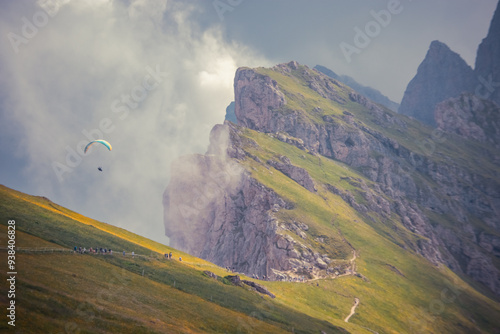 Paraglider at Seceda