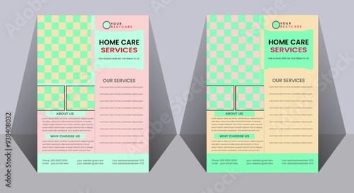 Set two color of modern creative minimalist corporate business flyer design,Digital Marketing Expert Flyer, Business Marketing Flyer, Madical flyer. homecare flyer.