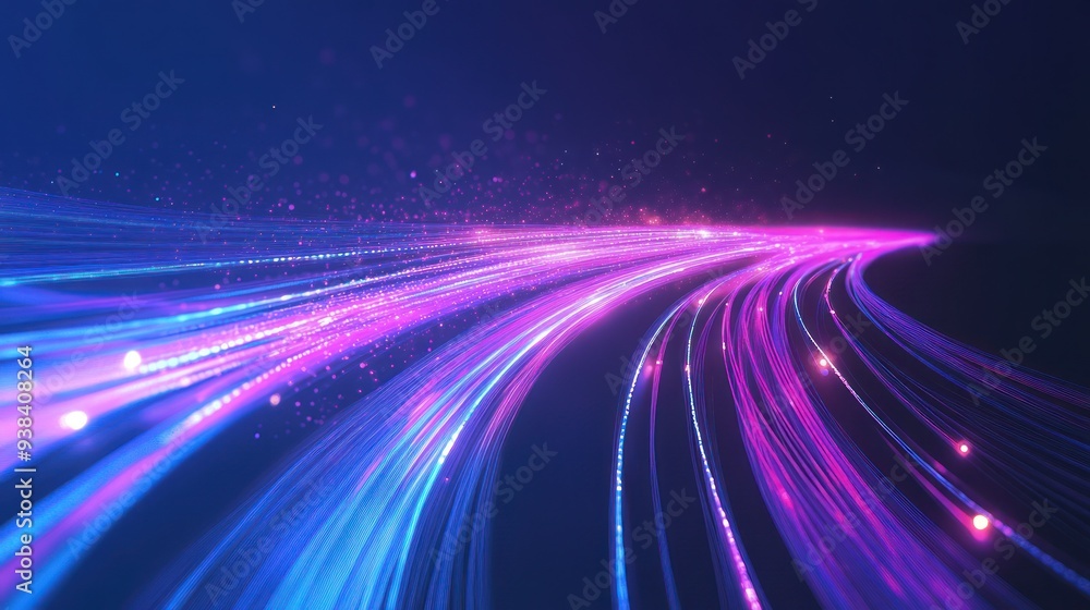 Abstract Light Trails with a Dark Background Abstract Light Trails with a Dark Background