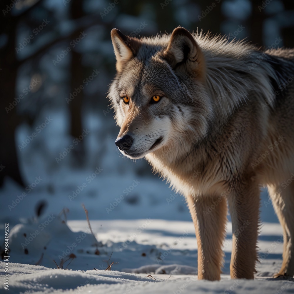 Naklejka premium wolf in winter