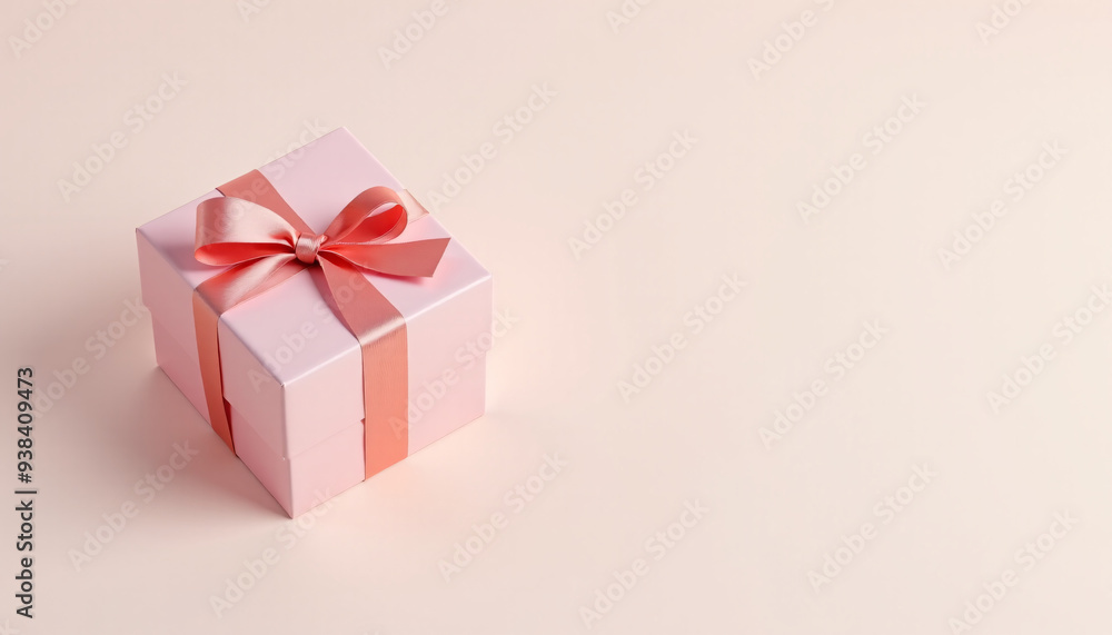 Mock up blank gift box with ribbon Mock up blank gift box with ribbon