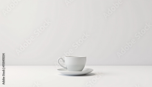 Wallpaper Mural Mock up blank white tea cup and saucer Torontodigital.ca