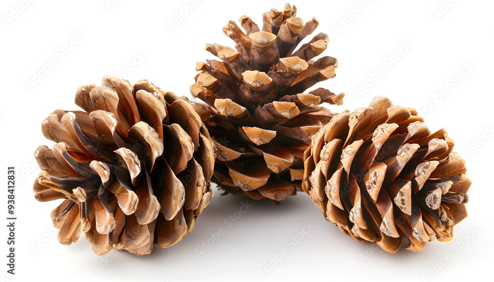 Fir cones isolated on white background closeup Fir cones isolated on white background closeup