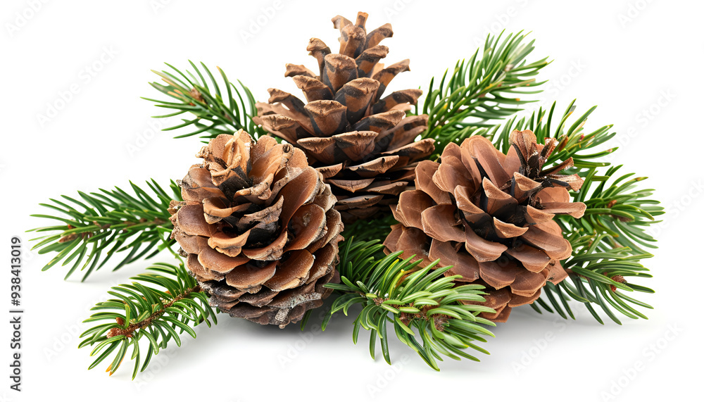 Fir cones isolated on white background closeup Fir cones isolated on white background closeup