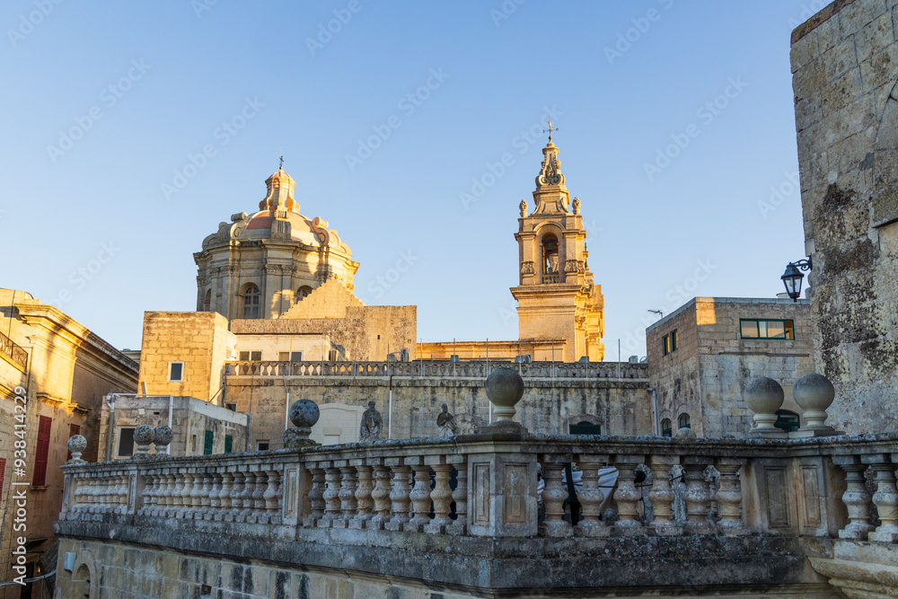 Malta, Mdina. The Metropolitan Cathedral of Saint Paul, commonly known as St Paul's Cathedral or the Mdina Cathedral. Malta, Mdina. The Metropolitan Cathedral of Saint Paul, commonly known as St Paul's Cathedral or the Mdina Cathedral.