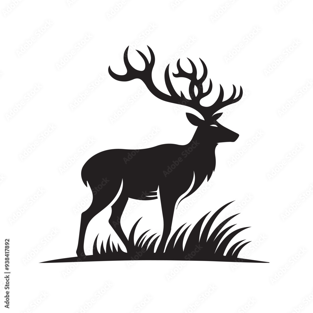 grace in the forest deer vector title illustration vector grace in the forest deer vector title illustration vector