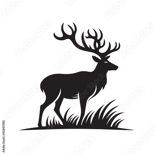 grace in the forest deer vector title illustration vector