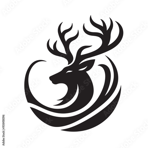 grace in the forest deer vector title illustration vector