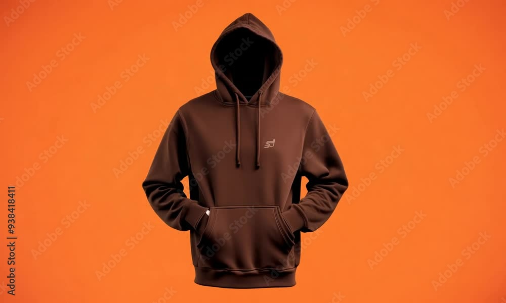 Mockup Dark Orange Hoodie with Mannequin on Orange Background Mockup Dark Orange Hoodie with Mannequin on Orange Background