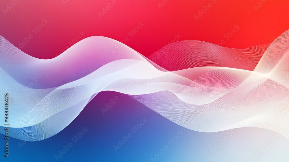 Abstract Swirling White Lines on Red, Purple and Blue Gradient Abstract Swirling White Lines on Red, Purple and Blue Gradient