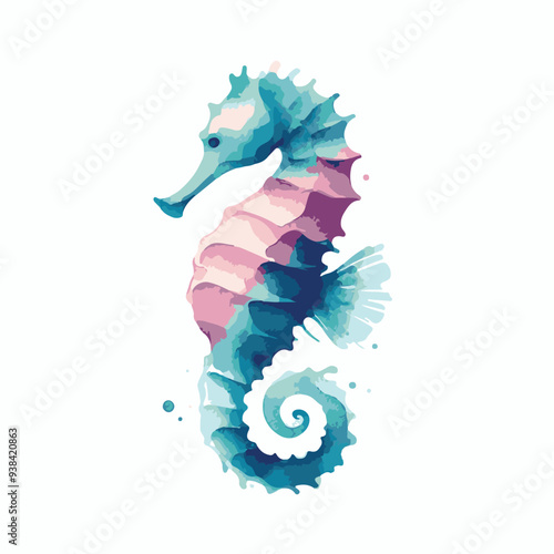 Water horse vector illustration 