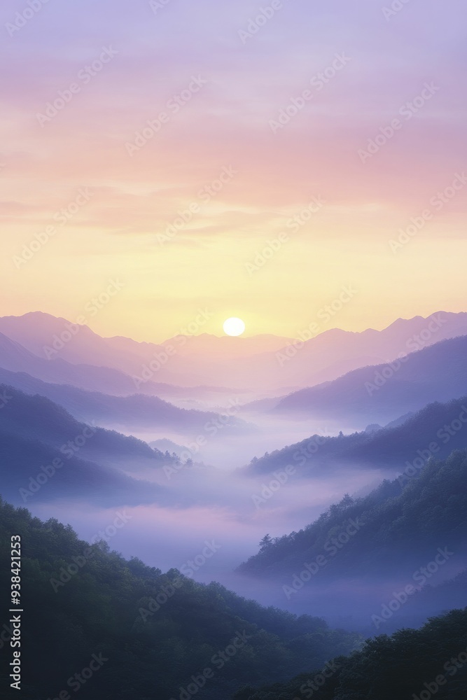 Obraz premium The ethereal glow of dawn spills over the landscape, revealing the intricate details of a new beginning.