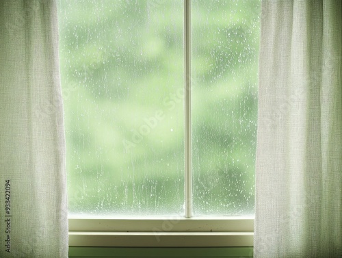 The soft sound of rain tapping against a window, evoking feelings of comfort and introspective peace.