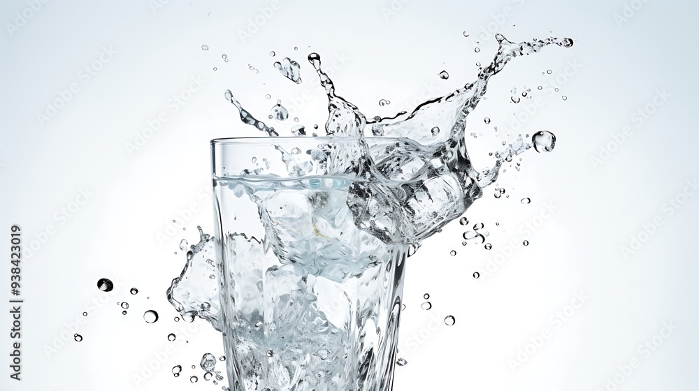 glass of water on white background glass of water on white background