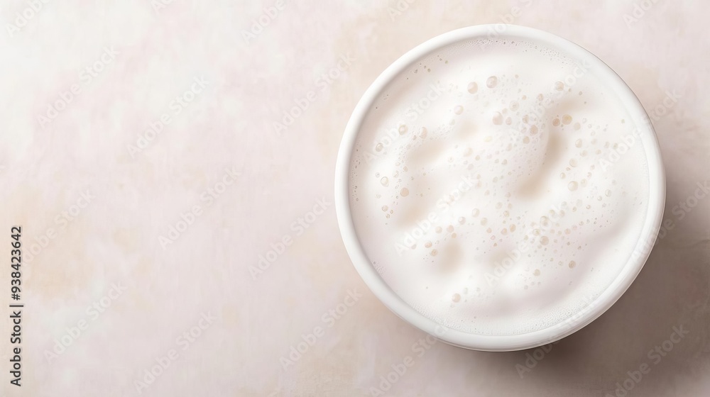 Creamy, foamy texture of facial foam on a smooth surface, luxurious lather, soft cleansing Creamy, foamy texture of facial foam on a smooth surface, luxurious lather, soft cleansing